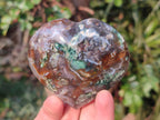 Polished Ocean Jasper Hearts x 6 From Northwest Coast, Madagascar