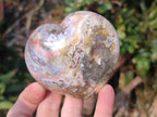 Polished Ocean Jasper Hearts x 6 From Northwest Coast, Madagascar