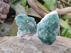 Natural Green Cubic Fluorite Specimens x 12 From Mandrosonoro, Madagascar