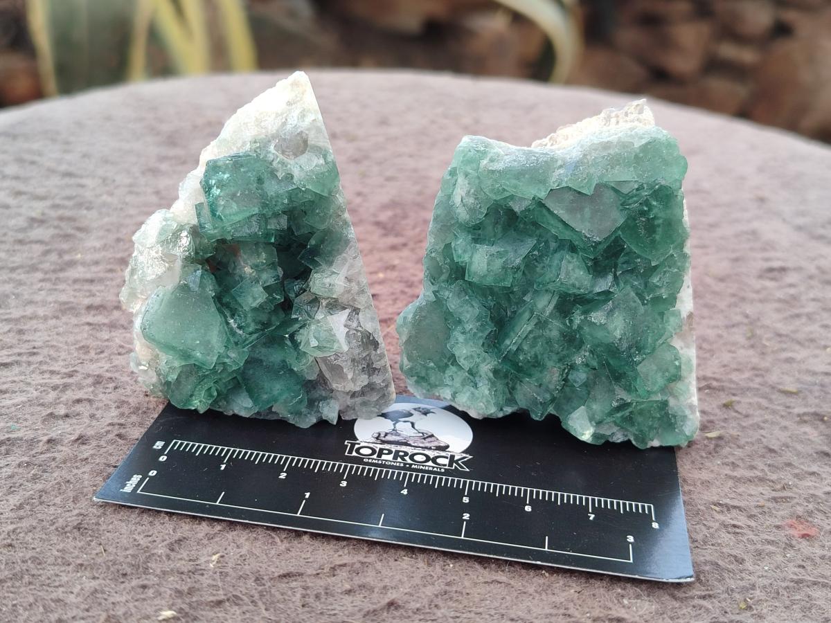 Natural Green Cubic Fluorite Specimens x 12 From Mandrosonoro, Madagascar
