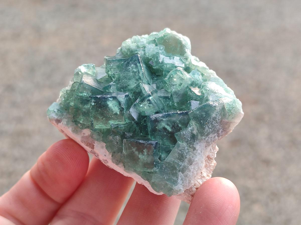 Natural Green Cubic Fluorite Specimens x 12 From Mandrosonoro, Madagascar
