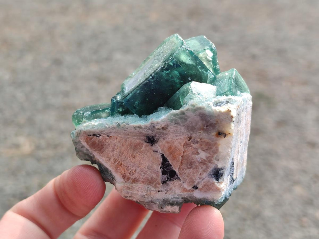 Natural Green Cubic Fluorite Specimens x 12 From Mandrosonoro, Madagascar