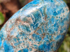 Polished Blue Apatite Standing Display Pieces x 4 From Betroka, Madagascar
