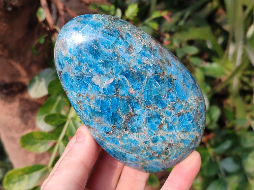 Polished Blue Apatite Standing Display Pieces x 4 From Betroka, Madagascar