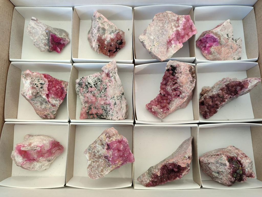 Natural Spherocobaltite Specimens x 12 From Mashamba West Mine, Congo