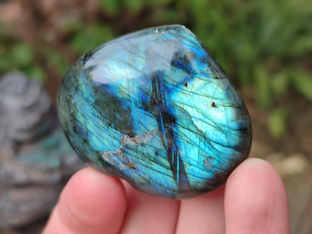 Polished Small Labradorite Hearts x 18 From Madagascar