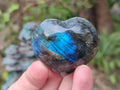Polished Small Labradorite Hearts x 18 From Madagascar