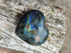 Polished Small Labradorite Hearts x 18 From Madagascar