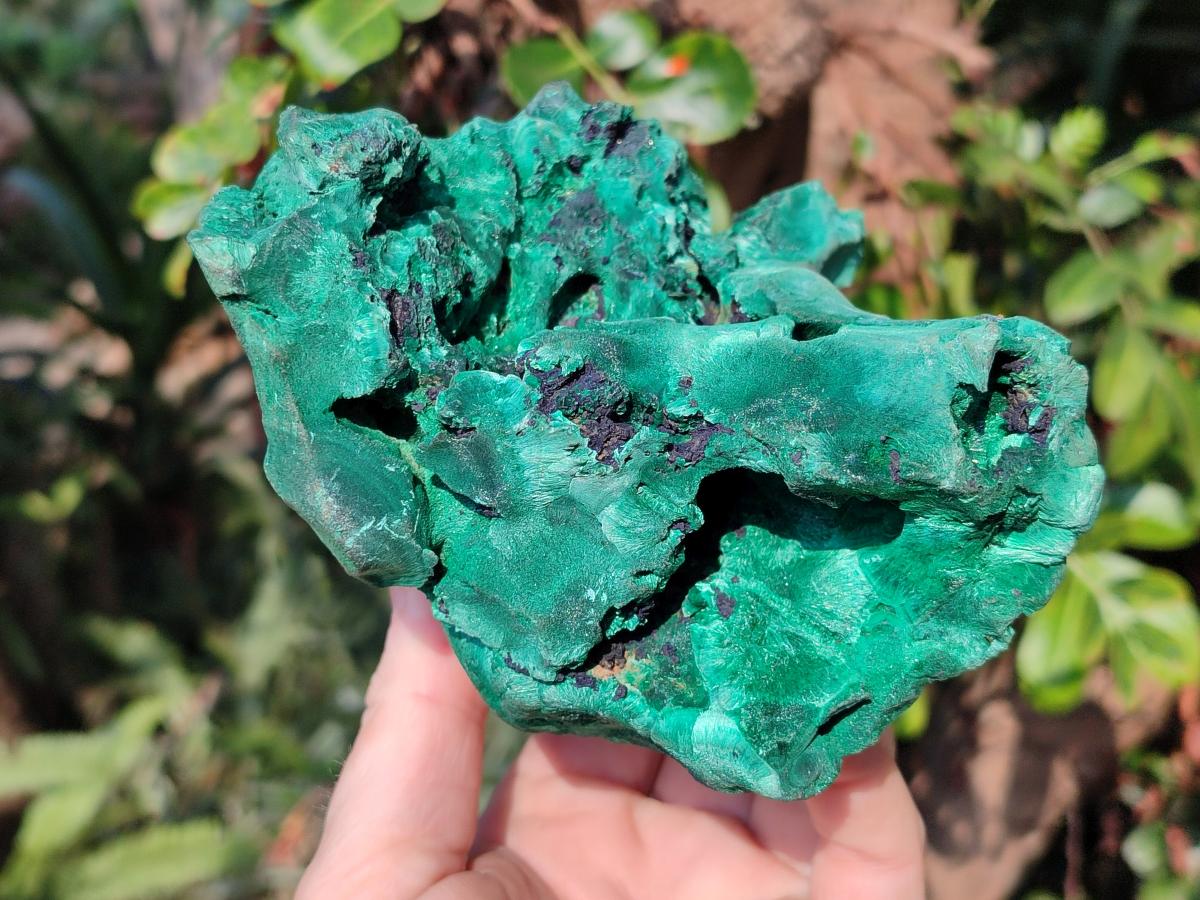 Natural Silky Malachite Specimens x 2 From Kasompe, Congo