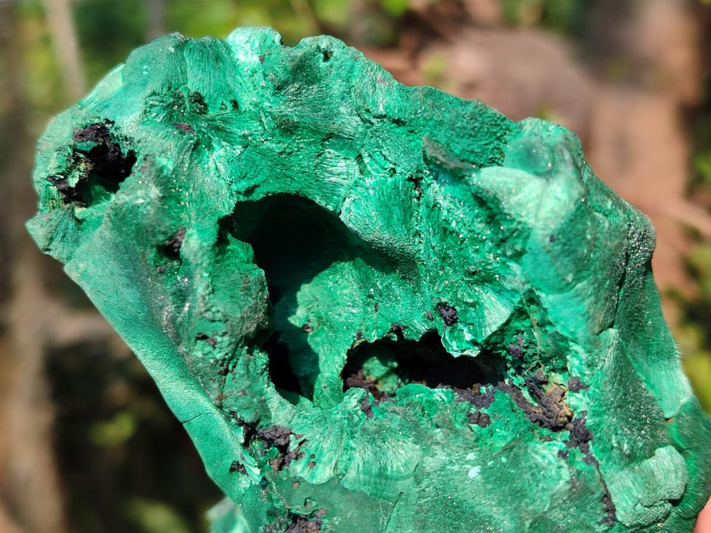 Natural Silky Malachite Specimens x 2 From Kasompe, Congo