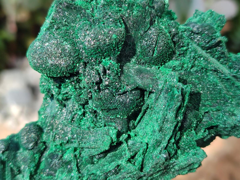 Natural Silky Malachite Specimens x 2 From Kasompe, Congo