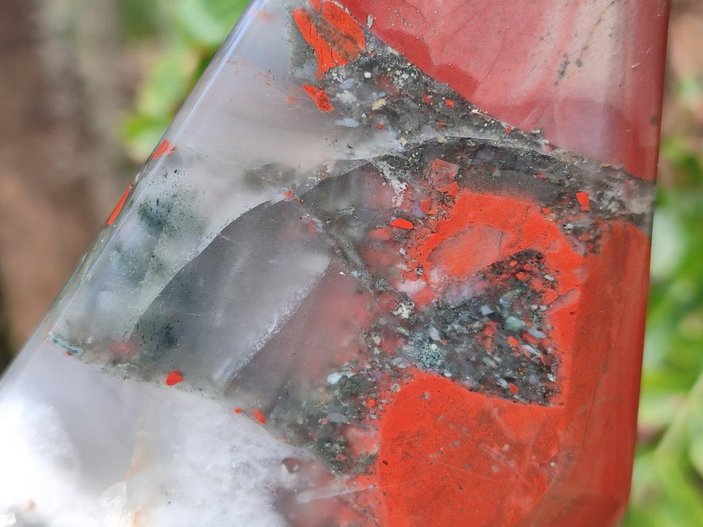 Polished Large Bloodstone Display Crystal x 1 From Swaziland