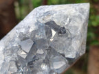 Polished and Natural Blue Celestite Display Crystals x 3 From Sakoany, Madagascar