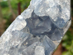 Polished and Natural Blue Celestite Display Crystals x 3 From Sakoany, Madagascar