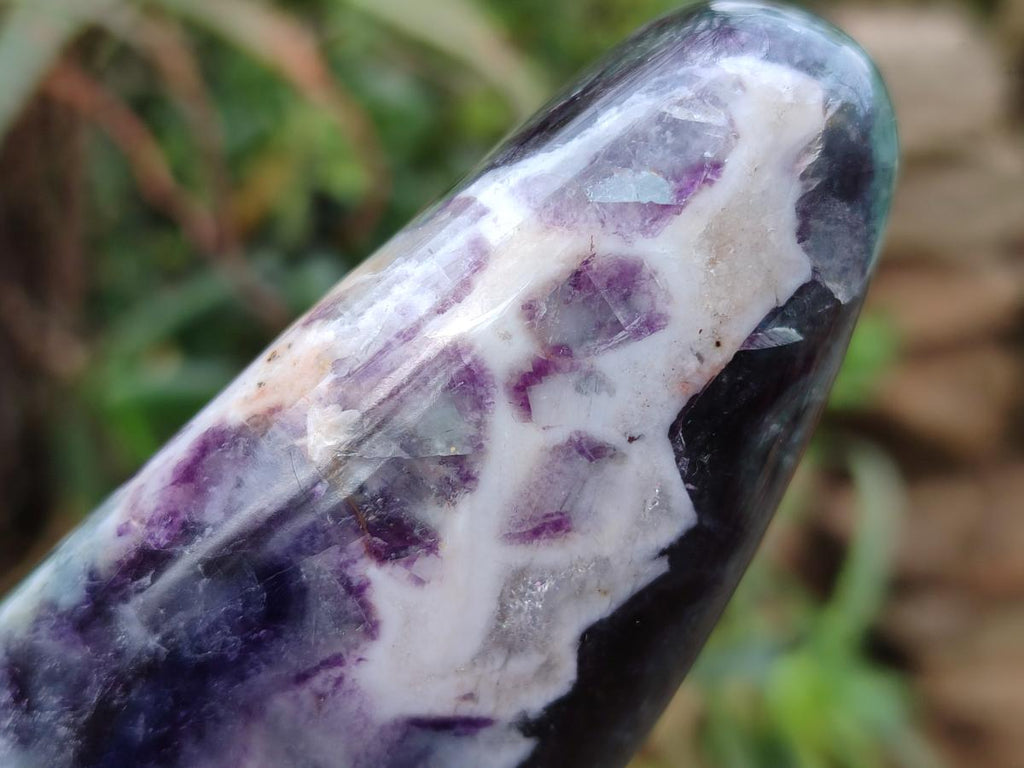 Polished Watermelon Fluorite Standing Display Pieces x 3 From Uis, Namibia