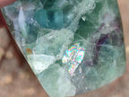 Polished Watermelon Fluorite Standing Display Pieces x 3 From Uis, Namibia