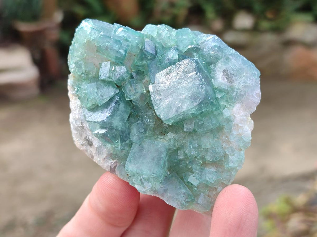 Natural Green Cubic Fluorite Specimens x 15 From Mandrosonoro, Madagascar