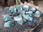 Natural Green Cubic Fluorite Specimens x 15 From Mandrosonoro, Madagascar