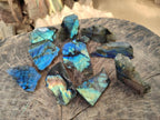 Polished One Side Labradorite Slices x 35 From Madagascar