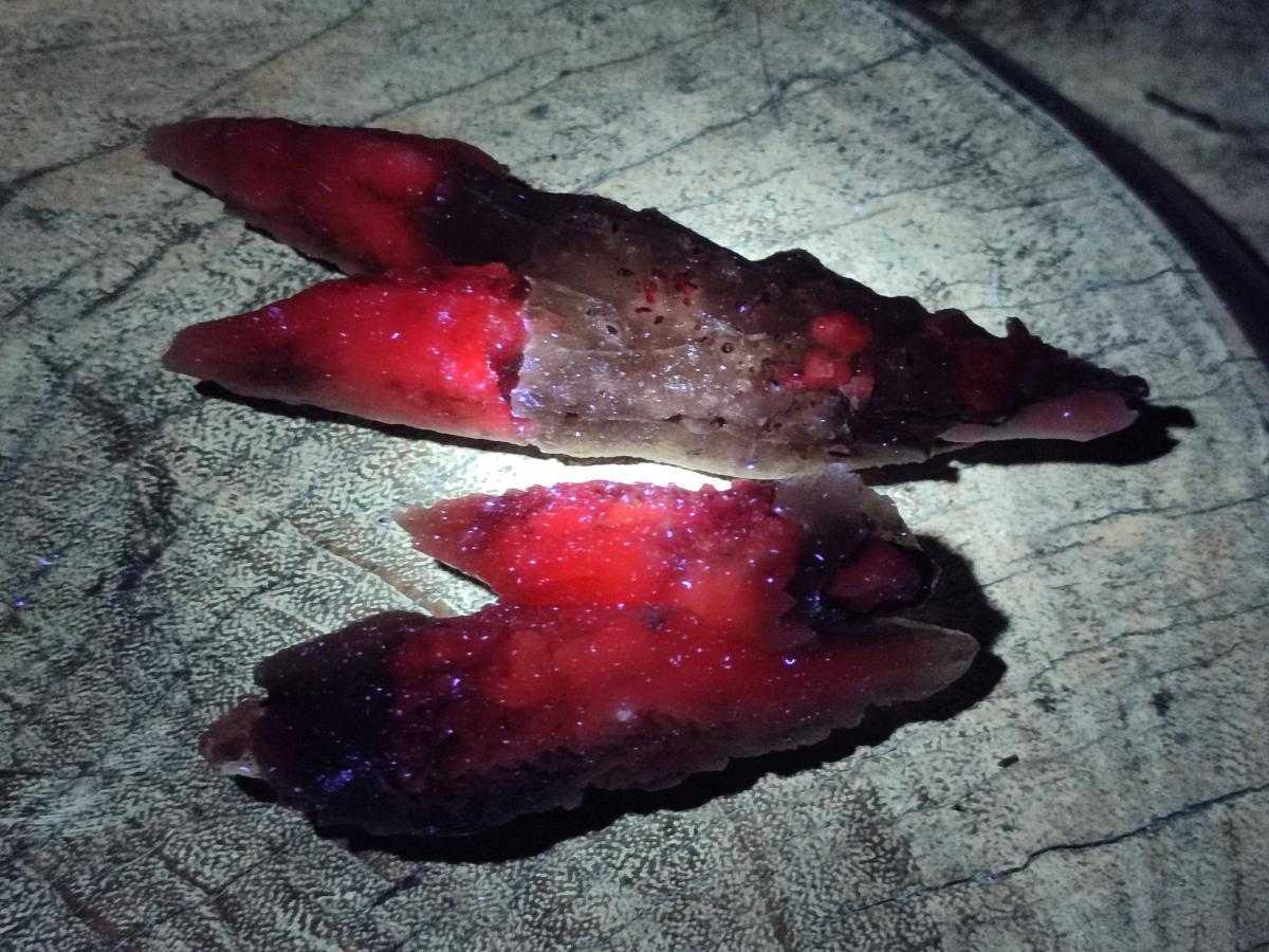Natural Drusy Quartz Coated "Cock Spur" Calcite Crystals x 12 From Albert's Mountain, Lesotho