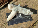 Natural Drusy Quartz Coated "Cock Spur" Calcite Crystals x 12 From Albert's Mountain, Lesotho