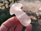 Polished Gemmy Rose Quartz Mushrooms x 24 From Madagascar