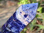 Polished Sodalite Double Terminated Crystals with Silver Hematite x 4 From Kunene River, Namibia