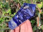 Polished Sodalite Double Terminated Crystals with Silver Hematite x 4 From Kunene River, Namibia