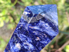 Polished Sodalite Double Terminated Crystals with Silver Hematite x 4 From Kunene River, Namibia