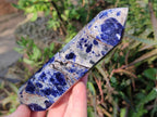 Polished Sodalite Double Terminated Crystals with Silver Hematite x 4 From Kunene River, Namibia