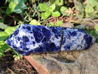 Polished Sodalite Double Terminated Crystals with Silver Hematite x 4 From Kunene River, Namibia