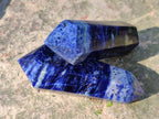 Polished Sodalite Double Terminated Crystals with Silver Hematite x 4 From Kunene River, Namibia