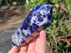 Polished Sodalite Double Terminated Crystals with Silver Hematite x 4 From Kunene River, Namibia
