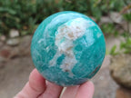 Polished Amazonite Spheres x 4 From Madagascar
