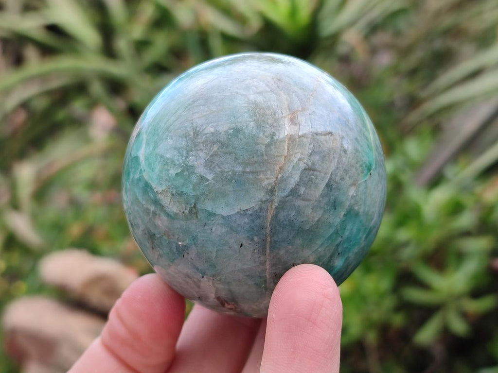 Polished Amazonite Spheres x 4 From Madagascar