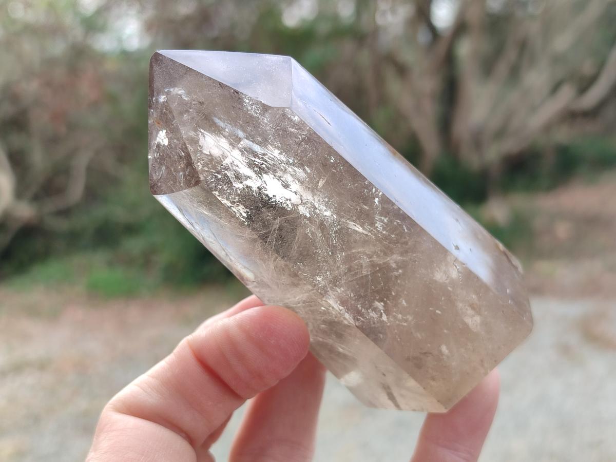 Polished Smokey Quartz Display Crystals x 3 From Madagascar