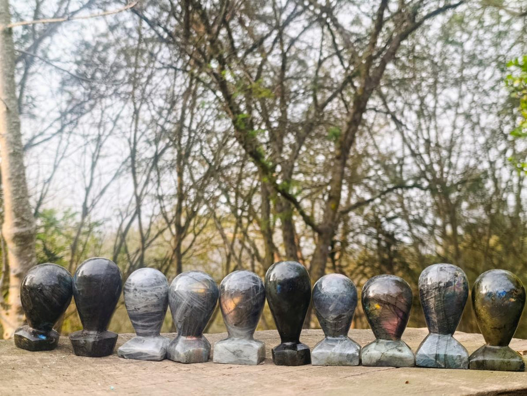 Polished Labradorite Stamp Handles x 11 From Madagascar