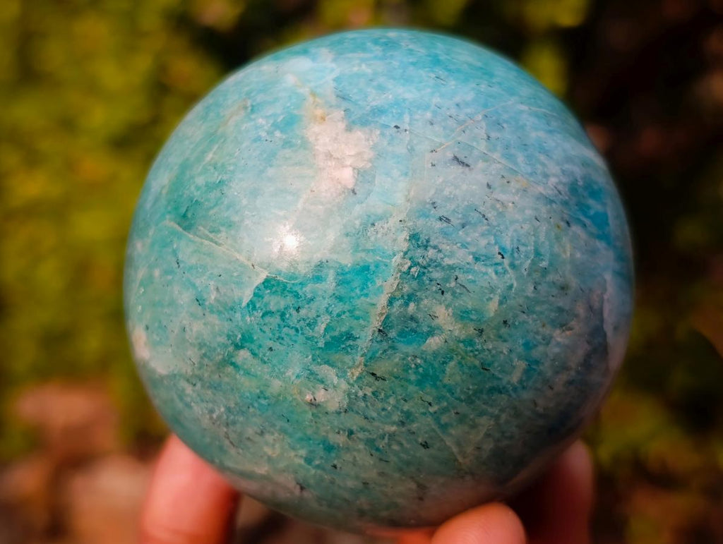 Polished Amazonite Spheres x 3 From Madagascar