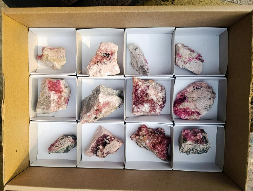 Natural Spherocobaltite Specimens x 12 From Musonoi Mine, Congo