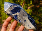 Polished Sodalite Double Terminated Crystals x 4 From Kunene River, Namibia