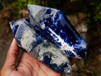 Polished Sodalite Double Terminated Crystals x 4 From Kunene River, Namibia