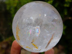 Polished Clear Quartz Crystal Balls x 3 From Madagascar
