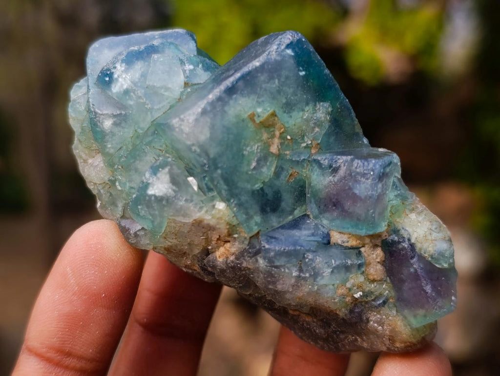Natural Green Cubic Fluorite Specimens x 6 From Mandrosonoro, Madagascar
