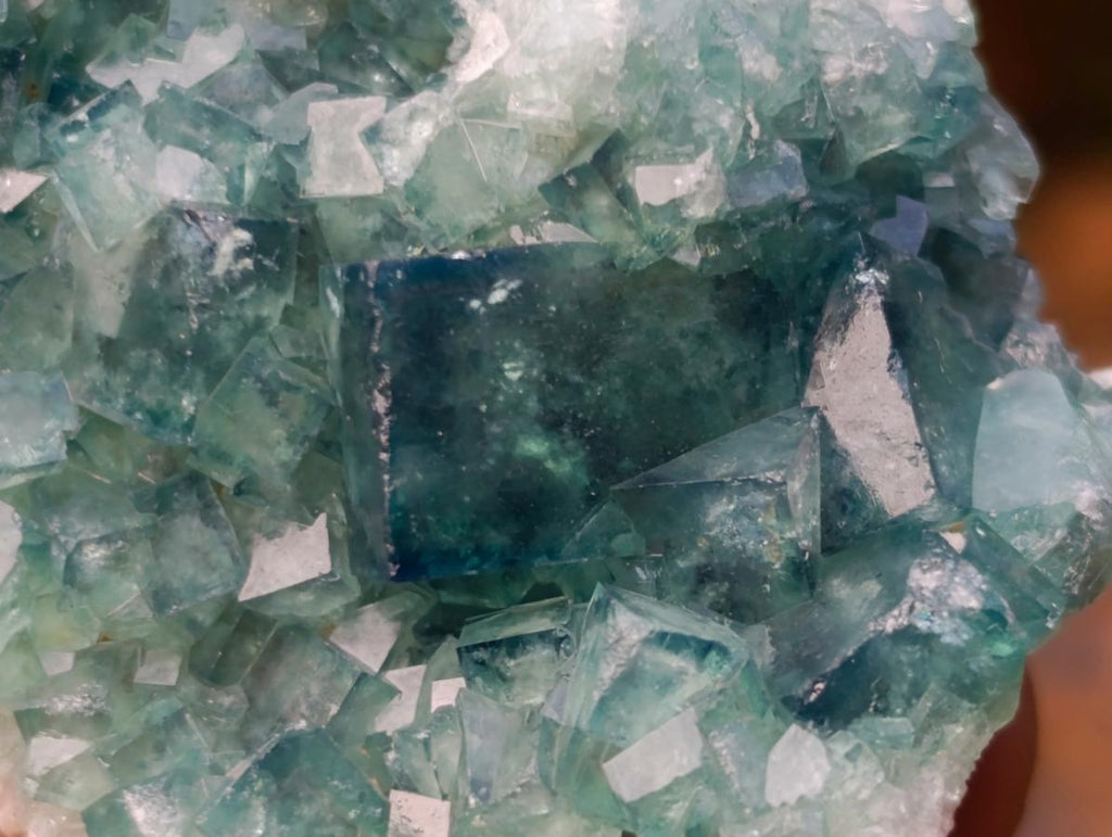 Natural Green Cubic Fluorite Specimens x 6 From Mandrosonoro, Madagascar