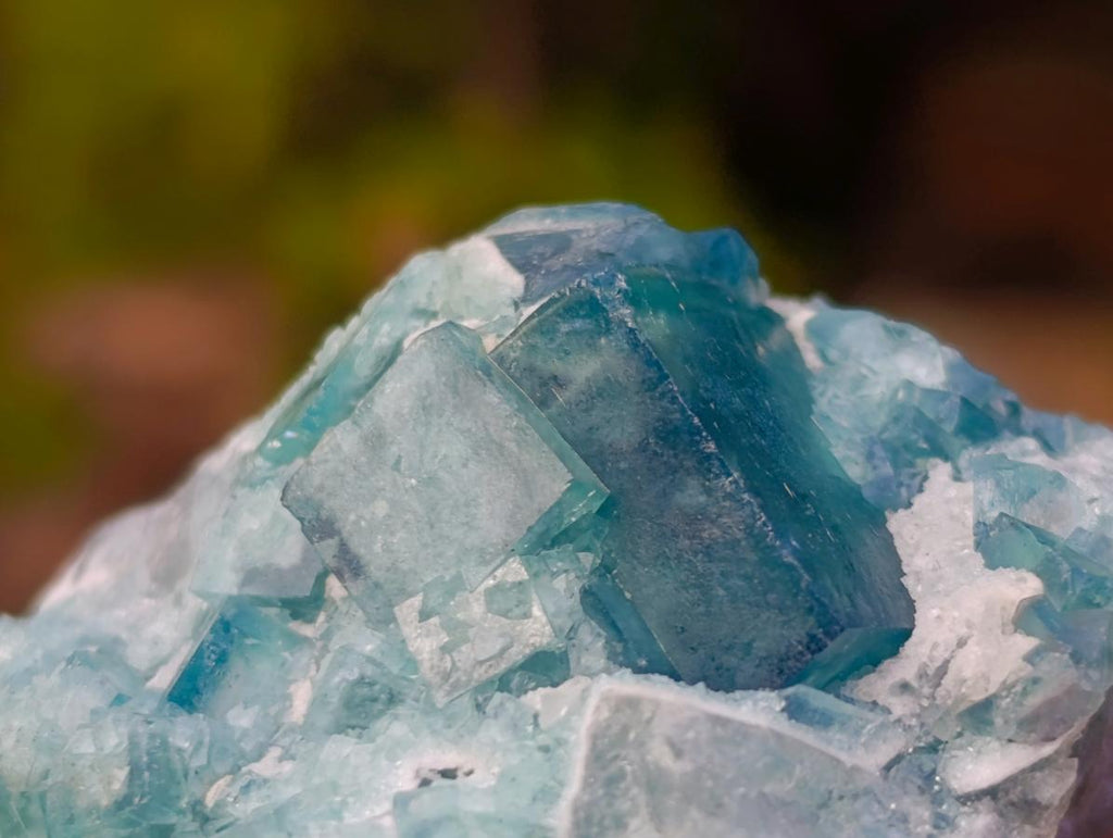 Natural Green Cubic Fluorite Specimens x 6 From Mandrosonoro, Madagascar