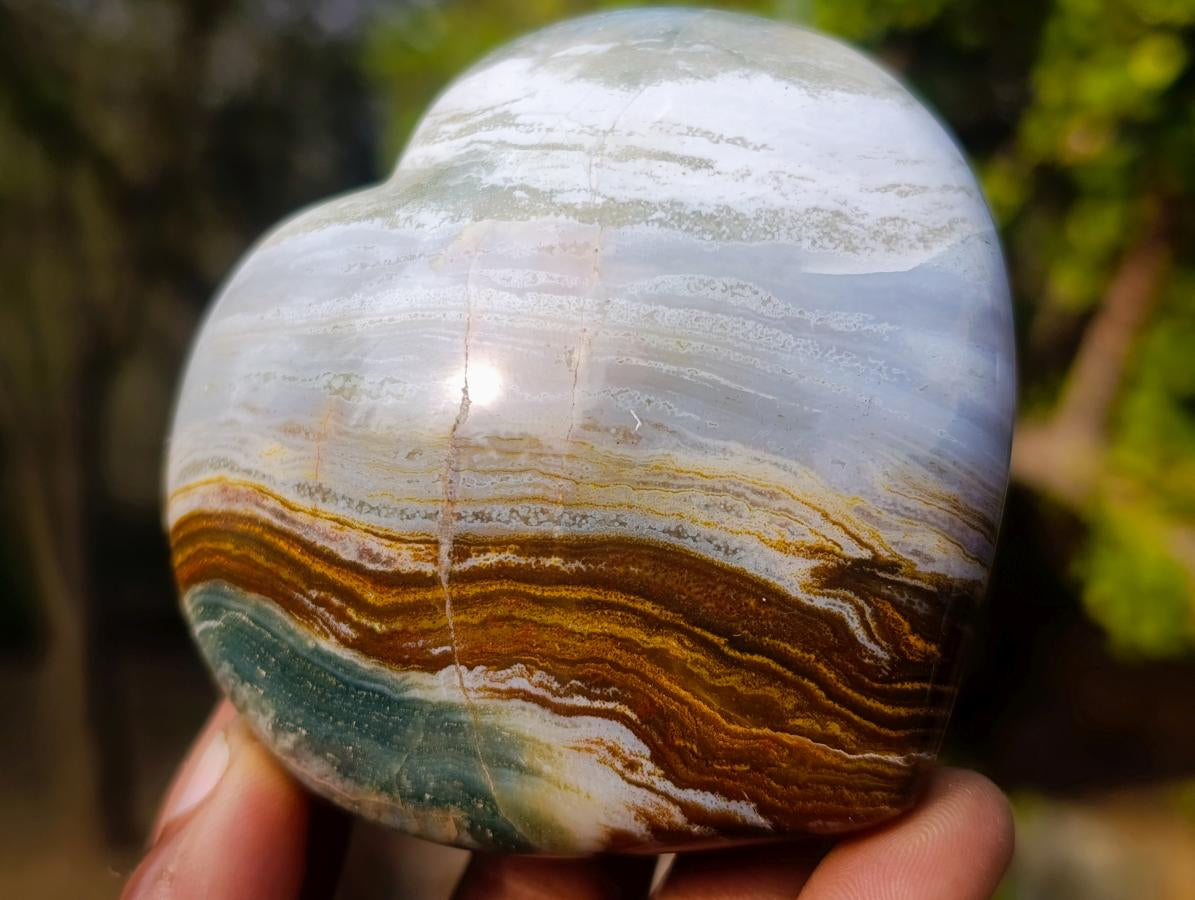 Polished Mixed Multi Mineral Hearts x 6 From Madagascar - Toprock Gemstones and Minerals 
