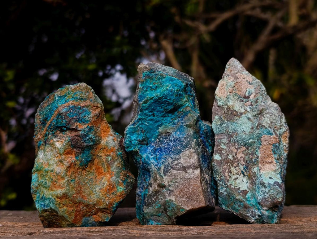 Natural Cobbed Shattuckite Specimens x 24 From Kaokoveld, Namibia - Toprock Gemstones and Minerals 