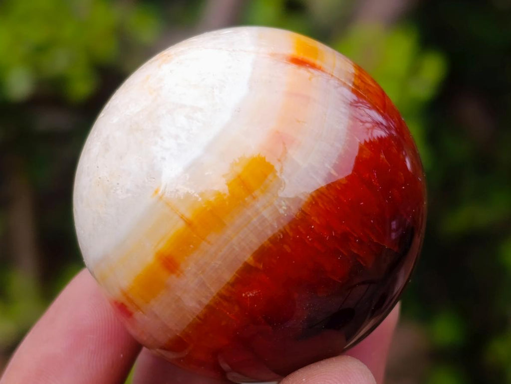 Polished Carnelian Agate Gemstone Spheres x 24 From Madagascar - Toprock Gemstones and Minerals 