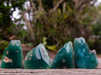 Polished One Side Mtorolite Chrysoprase Slices x 35 From Mutorashanga, Zimbabwe