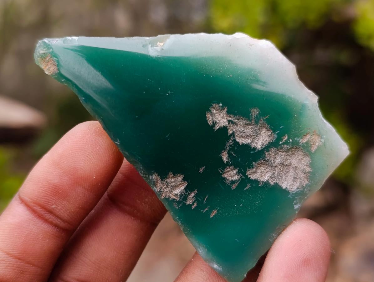 Polished One Side Mtorolite Chrysoprase Slices x 35 From Mutorashanga, Zimbabwe